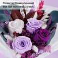 thumbnail image 4 of Ramos de flores preservadas Bonsion Purple Natural Roses, 4 of 5