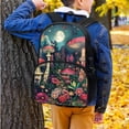 thumbnail image 3 of Yuyamidu Mushroom Backpack and Lunch Bag Set of 4 Flower Book Bag for Girls Primary School Bookbag for Kids 8-12 Children Lunch Bag Pencil Case Water Bottle Bag 5th Grade Student Schoolbag, 3 of 7
