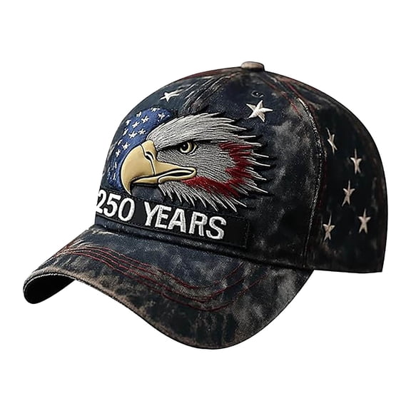 United States 250th Anniversary Hat,1776-2026 Eagle Embroidery Patriotic Baseball Cap,250 Anniversary USA Hat
