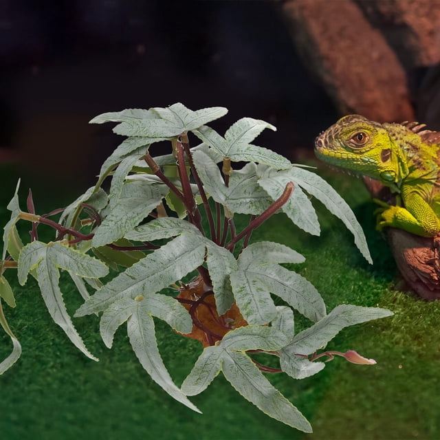 unbranded Planta Imitada Para Reptil En Resina Y Plástico Para Terrarios
