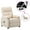 Cream, variant on vidaXL Massage Chair Massaging Recliner Push Cozy Chair for Elderly Fabric