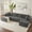 Dark Gray, variant on Howcool 132" U-Shaped Modular Cloud Couch, Oversized Deep Seat Chenille Sectional Sofa with Double Chaise, Boneless Comfy Couch with Cup Holders & Side Pockets, No Assembly Required, Black