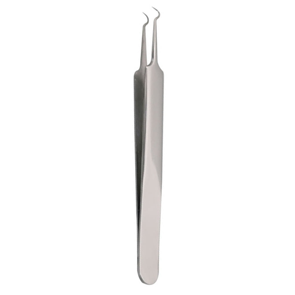 Straight Bend Curved Blackhead Acne Clip Tweezer Pimple Comedone Kit Face Cleaner