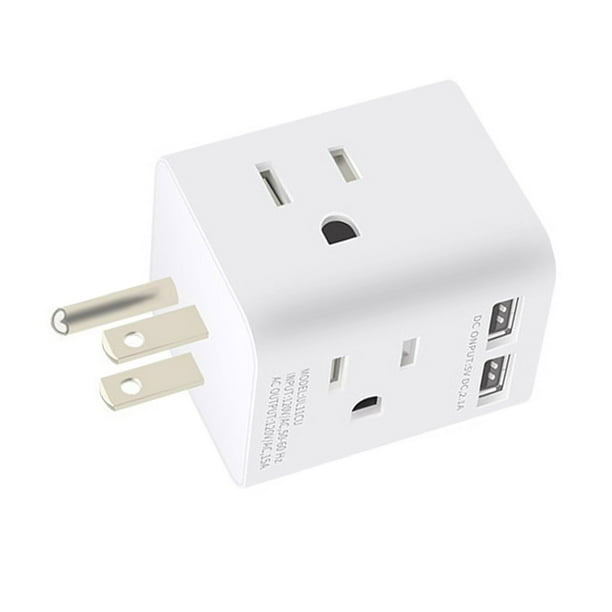 Regleta Protector contra Sobretensiones Jadeshay con Puerto USB Extensor de Toma de Corriente Múltiple Color Blanco