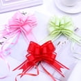 thumbnail image 3 of 100pcs Large Size 50mm Beautiful solid color Pull Bow Ribbon Gift Packing flower bow Bowknot Party Wedding Car Room Decoration, 3 of 6
