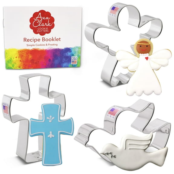 Ann Clark Religious Christmas Cookie Cutter Set, 3-Piece, Made in USA
