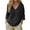 A-Black136, variant on Women's Relaxed Fit V Neck Blouse Casual Workday Office Wear 3/4 Sleeve Tunic Top