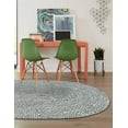 thumbnail image 5 of Unique Loom Braided Chindi Collection Area Rug - Layer (5' 1" x 8' Oval Gray/Ivory), 5 of 7