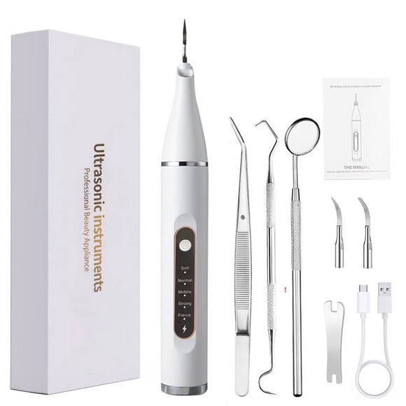 Remover for Teeth, Tartar Remover for Teeth, Dental Calculus Remover Teeth Cleaning Kit with LED Light & 5 Modes Adjustable