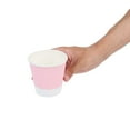 thumbnail image 6 of Restpresso 8 oz Light Pink Paper Coffee Cup - Ripple Wall - 3 1/2" x 3 1/2" x 3 1/4" - 25 count box, 6 of 6