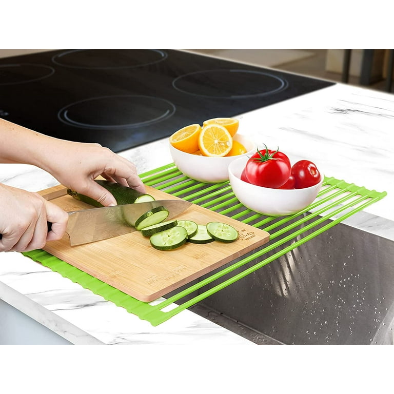 Zulay Kitchen Silicone Multipurpose Tray Holder - Black