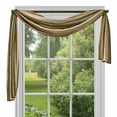 thumbnail image 2 of Royal Ombre Crushed Semi Sheer Complete 3 Pc. Window Curtains & Scarf Set - Earth, 2 of 3