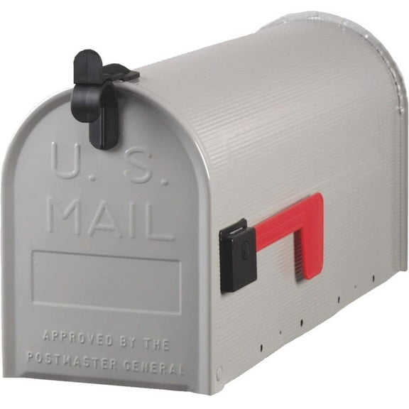 Solar Group ST10 Mailbox, Standard Size, Gray, Galvanized Steel, Post Mount, Rust Resistant