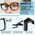 thumbnail image 4 of OCCI CHIARI Modern Big Frame Reading Glasses for Women Square Readers(Black 5.00) 1.0 1.25 1.5 1.75 2.0 2.25 2.5 2.75 3.0 3.5 4.0 5.0 6.0, 4 of 6