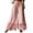 4# Pink, variant on Womens Y2K Lace Trim Hem Long Bloomers Elastic Mid Rise Ruffle Pantaloons Cropped Flared Slips Pants Pajama Bottoms Blue 2XL