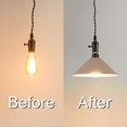 thumbnail image 5 of FSLiving 10.2" Brown Industrial Farmhouse Metal Lamp Shade with a E26 Light Socket Extender Replacement, Iron Cover, DIY Cone Shape Decorative for Renter Hallway Ceiling Pendants Wall Sconce, 5 of 7