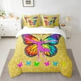 thumbnail image 2 of Homewish Teenagers Girls Gradient Flying Butterflies Twin Bedding Sets 7-Piece,Girly Dance Gymnastics Bedding Comforter Set Microfiber,Bling Glitter Breathable Sheet Sets,Lightweight Room Decor, 2 of 8
