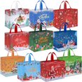 thumbnail image 1 of Bolsas de Regalo Navideñas AhfuLife 40x36x15 cm de Tela No Tejida Paquete de 10, 1 of 9