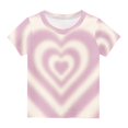 thumbnail image 3 of Jinhomg Girls 3/4 Sleeve Shirts Cute Heart Graphic Tunic Tops Loose Fit Comfy Crew Neck Summer Blouses Casual Daily Wear White 11 Years, 3 of 5