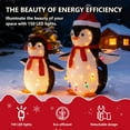 thumbnail image 3 of Nextay Lighted Penguin Family Outdoor Christmas Decoration, 2-Piece Large Eco-efficient Penguins with Detachable Design for Porch and Yard Winter Holiday Figurines,Red, 3 of 7