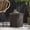 Brown Multi, variant on Outdoor Wicker End Table with Iron Frame, Brown Multi Rattan Barrel Side Table for Patio, 17.5