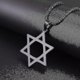 thumbnail image 3 of Colgante de estrella de Mogan David para hombre, cadena de aleación de alta calidad judía de Israel, collar de estrella de David, joyería Kb, 3 of 5