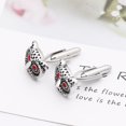 thumbnail image 3 of Men Cufflink Vintage Retro Owl Fake Ruby Cuff Link Shirt Cufflink for Business, 3 of 8