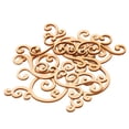 thumbnail image 6 of 16 Lot Unfinished Wood Cutout Flourishes Shaped Wood Pieces for Wooden Craft DIY, 6 of 8