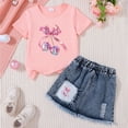 thumbnail image 2 of UAYOTSE Girl Clothes Summer Outfits Baby Pullover & Pants Sets Kids Summer 2Pcs Sweatshirt Pullover Joggers Pants Pajamas,Sizes 6-7 Years, 2 of 3