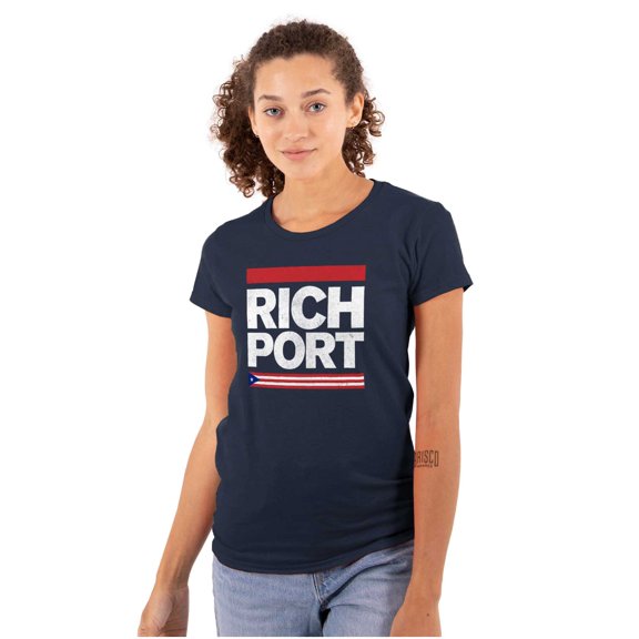 Rich Port Puerto Rican Flag PR Pride Womens Slim Fit Graphic Tee Brisco Brands S
