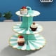 thumbnail image 4 of Soporte para tartas de papel de aluminio, de 3 niveles, decorativo para fiestas, para celebraciones de cumpleaños y aniversarios, plegable, con estructura metálica portátil, de 2 niveles,, 4 of 7