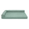 thumbnail image 3 of FurHaven Pet Products Paw-Quilted Memory Top Deluxe L-Chaise Pet Bed for Dogs & Cats - Large, Iceberg Green, 3 of 11