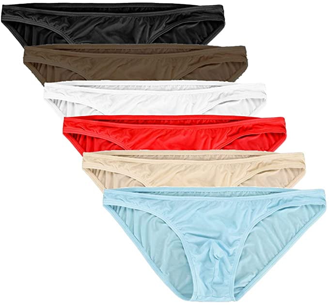 Summer Code Mens Striped Thong Microfiber Stretch Underwear Pack 