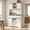 White, variant on DreamCurship 72" Kitchen Pantry Cabinet with Hutch, Freestanding Cupboard Storage Cabinet, Tall Buffet Cabinet with Hutch, 3 Drawers & Stemware Rack, White