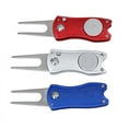 thumbnail image 2 of Golf Divot Repair Tool, Foldable Magnetic Pop-up Button Stainless Steel Switchblade & Detachable Golf Ball Marker, 2 of 6
