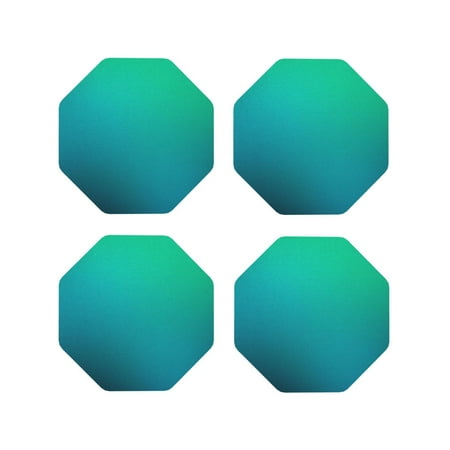 

Tideii Green Turquoise Teal for Leather Coasters 4 Pieces Anti-fouling and Anti-scalding Decorative Coasters Suitable for Restaurants Kitchens Coffee Shops-Octagon