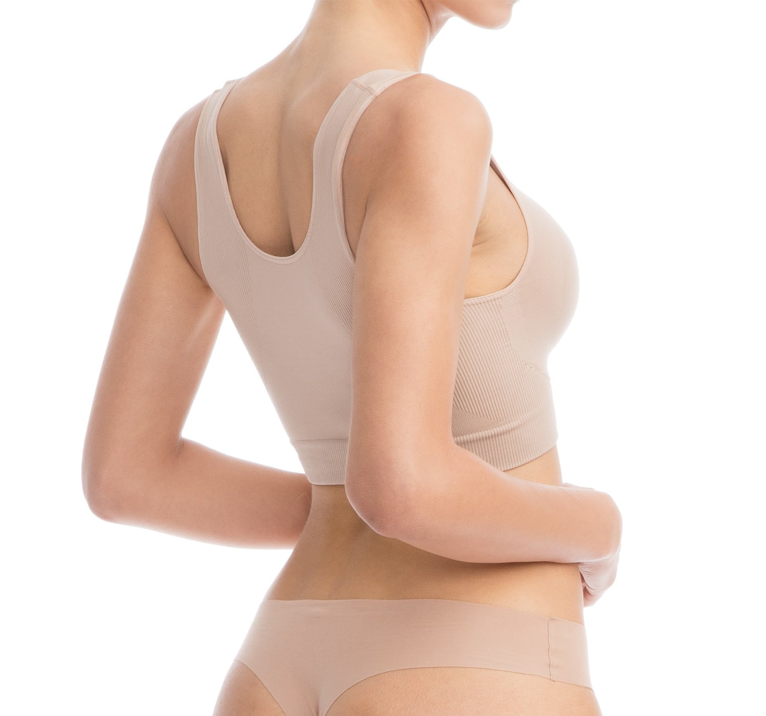 FarmaCell 618 Elastic PushUp Bra Wide Shoulder Top Band With