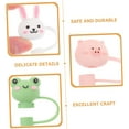 thumbnail image 5 of 6pcs Straw Cap Silicone Drinking Straws Soft Rubber Silica Gel Straight, 5 of 5