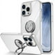 thumbnail image 5 of Adecuado para iPhone 14 Pro, carcasa transparente para teléfono móvil, soporte de anillo, carcasa suave anticaída, funda protectora XR, 5 of 5