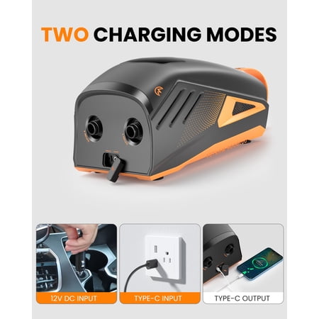 OutdoorMaster 20PSI High Pressure 74Wh Rechargeable SUP Air Pump Electric Shark 3 - Auto-Off & Deflation,12V DC & Type-C Input, for Inflatable Stand Up Paddle Boards, Boats