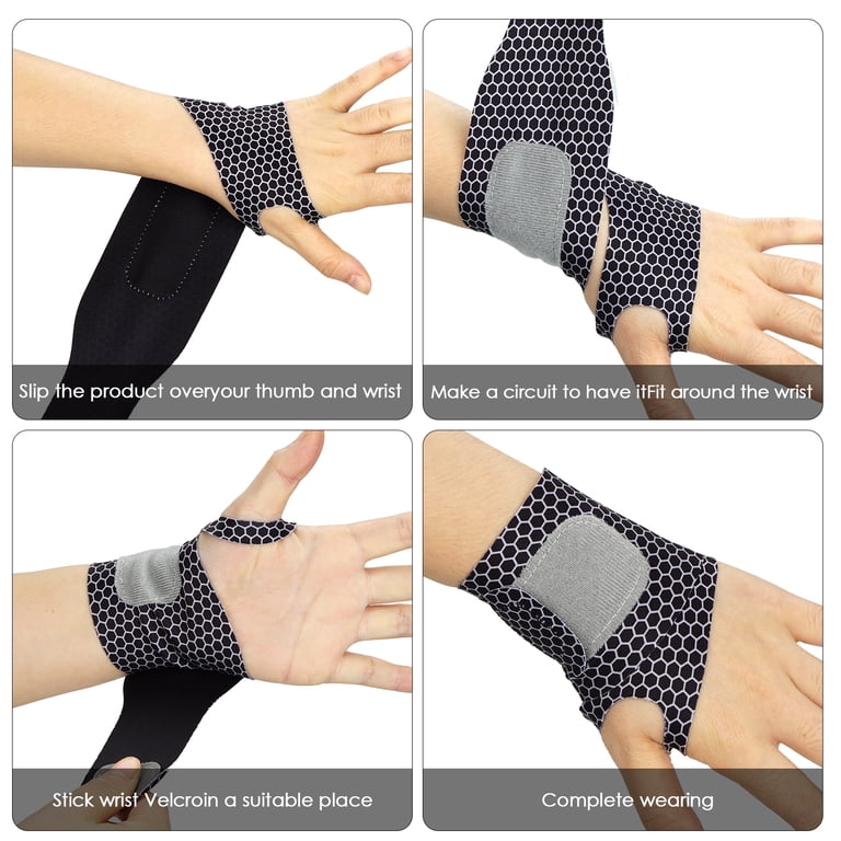 Wrist Brace For Lifting & Carpal Tunnel | Adjustable Support For Men & Women, 4 Pack