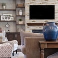 thumbnail image 5 of Peel and Stick Marble Backsplash Tile, 1-Sheet, Beige Marble with  Golden Stripes, Self-Adhesive  Wall Tile for Kitchen, Bathroom, Fireplace, RV (11.4"x10.6", 4mm Thick), 5 of 6
