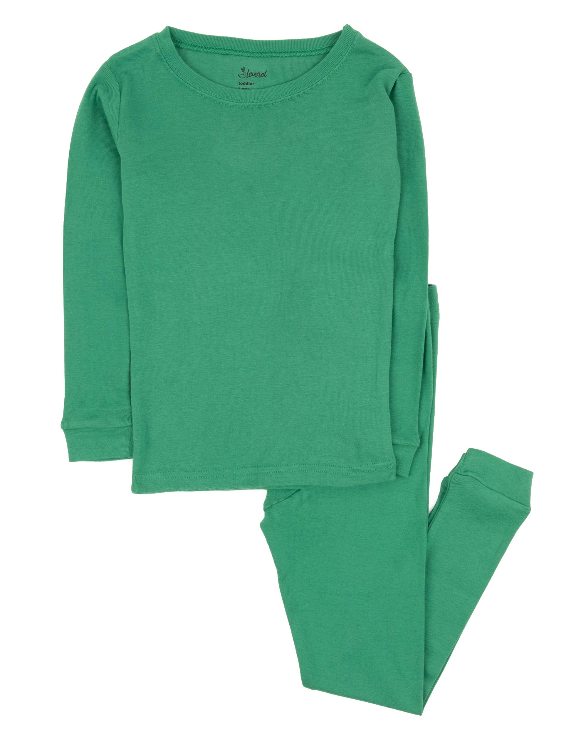 Leveret Leveret Kids Pajamas Boys & Girls Solid Colors 2 Piece Pajama