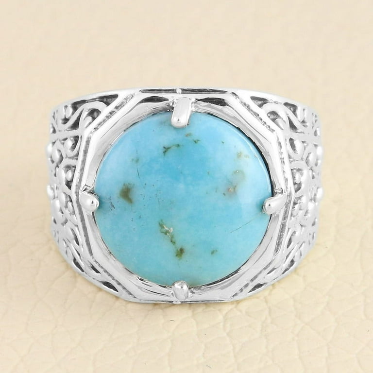 Arizona White Turquoise Ring Hand Made