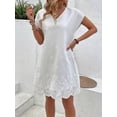 thumbnail image 2 of EMERY ROSE Ladies Embroidery V Neck Hollow Out Summer Dress, 2 of 3