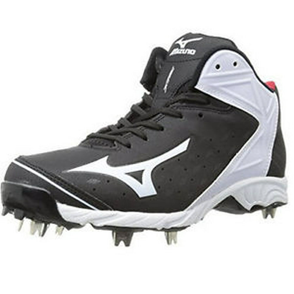 New Mizuno 9 Spike Adv. Swagger 2 Size Mens 13 Baseball Cleat Metal Blk/White