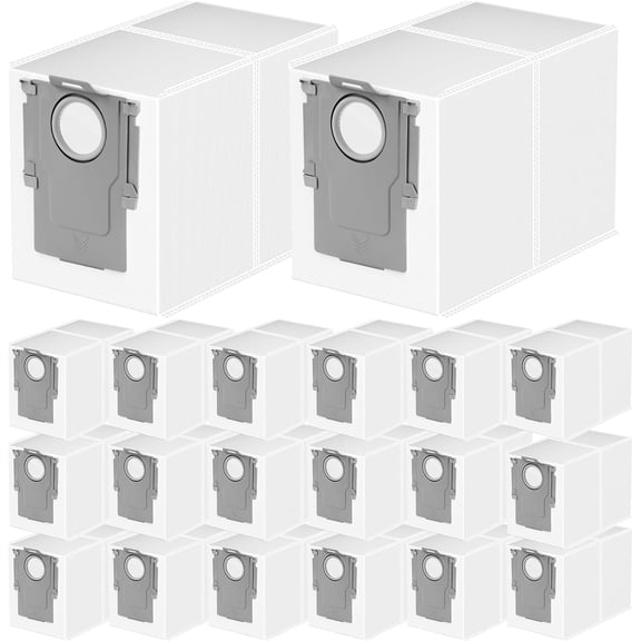 20 Pack Dust Bags Replacement for Roborock QV 35A, Qrevo S5V, Saros 10/10R, Z70, Curv/Curvx, Q Revo S/Pro/Plus/MaxV/Edge/ S5X/ S5A, S8 MaxV/Max Ultra Robot Vacuum Cleaner