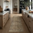 thumbnail image 3 of BERTHMEER 2'x8' Washable Brown Runner Rugs for Hallway Bathroom Bedroom Entryway Kitchen Non Slip Vintage Oriental Traditional Distressed Indoor Runner Rugs, 3 of 8