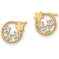 thumbnail image 2 of 14k Yellow Gold CZ Stars Post Earrings - 7.5mm, 2 of 6