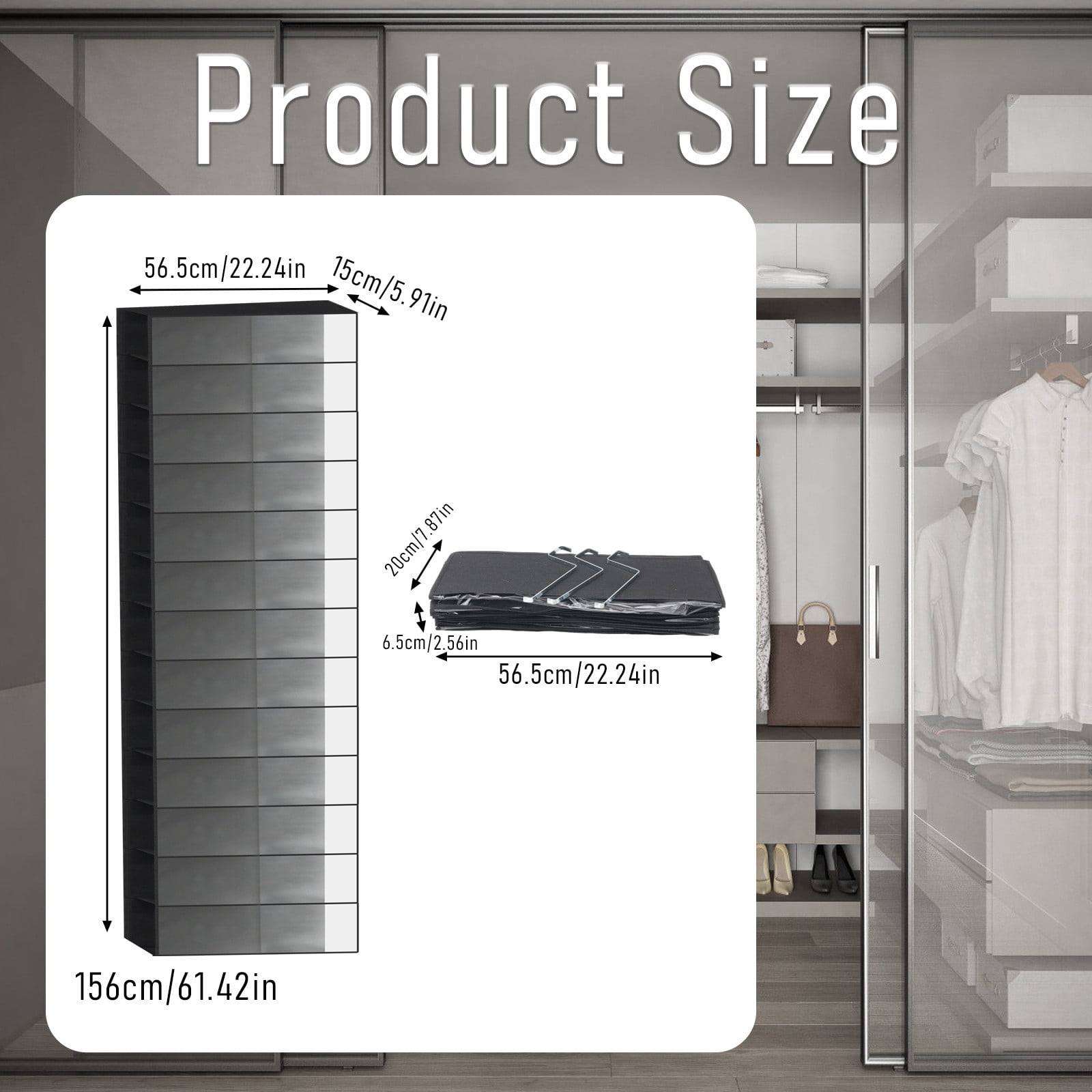 13-Layer Over-Door Hanging Storage Bag, Large Lattice Fabric Organizer for Shoes, Accessories, and Toys, Space-Saving Design, Breathable Material, Easy Installation